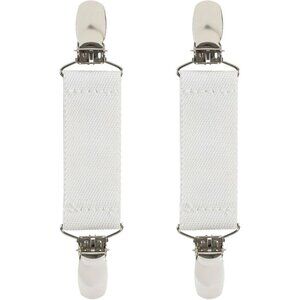 Hold’Em 1” Boot Straps Leg Pant Stirrup Elastic Extra Heavy Clips - White